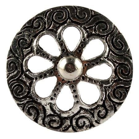 Silve Wheel Flower Drawre Knob in Aluminium